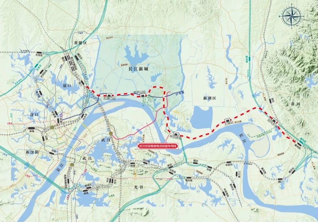 武漢北至黃州線路全線開通運行