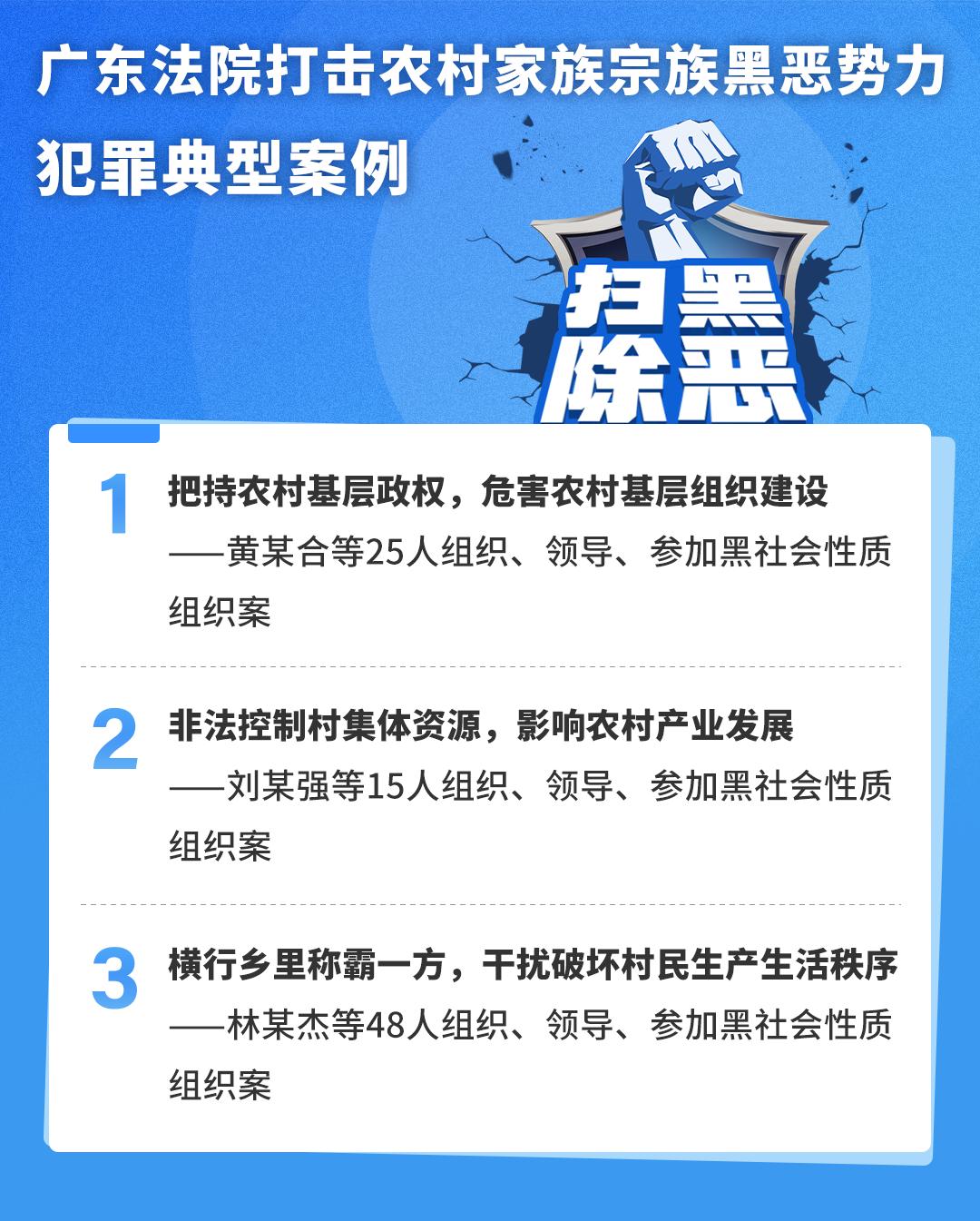 广东高院发布三起打击农村家族宗族黑恶势力犯罪典型案例