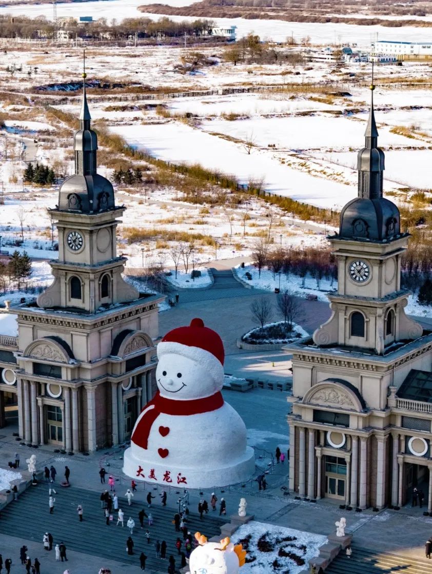 哈尔滨雪景图图片