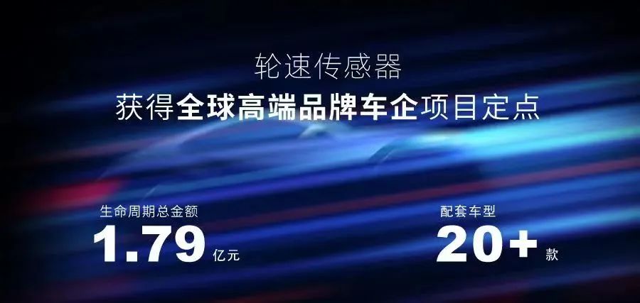 保隆科技的輪速傳感器已經為超過20家車企的100多個車型供貨,2023年