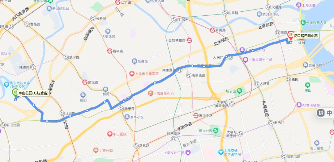 上海20路公交车路线图图片