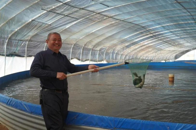 "看着鱼儿肥美壮硕,欢腾跳跃,华建洪开心不已.