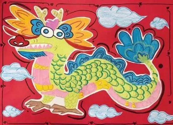 《七彩祥龙》秦鑫钰年龄:5岁《辰龙之节气——春》温艺乔年龄:6岁