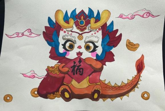 方敏华女儿 王心妍祥龙送福新春到,祝各位龙年幸福!