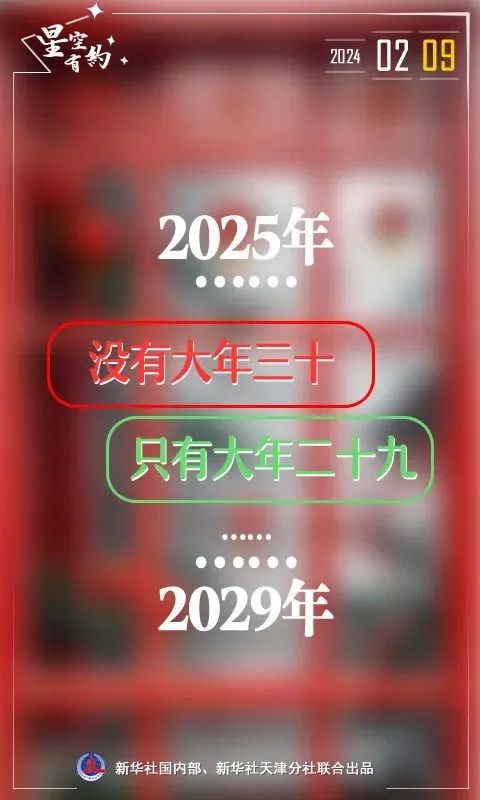 ",如2025年到2029年连续5年,2039年至2041年连续3年都没有大年三十
