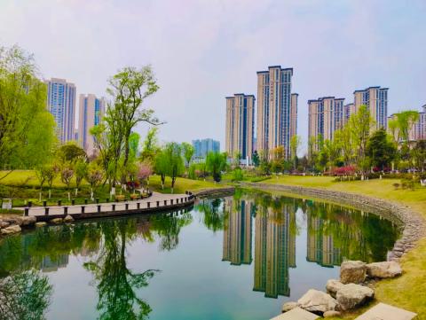 公园颜值不断刷新郫都绿景请查收