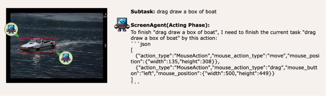 screenagent 还保留了对于自然事物的视觉定位能力,可以通过鼠标拖拽