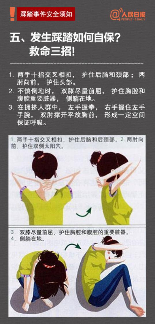 三门人,您有一份防踩踏安全知识,请查收!