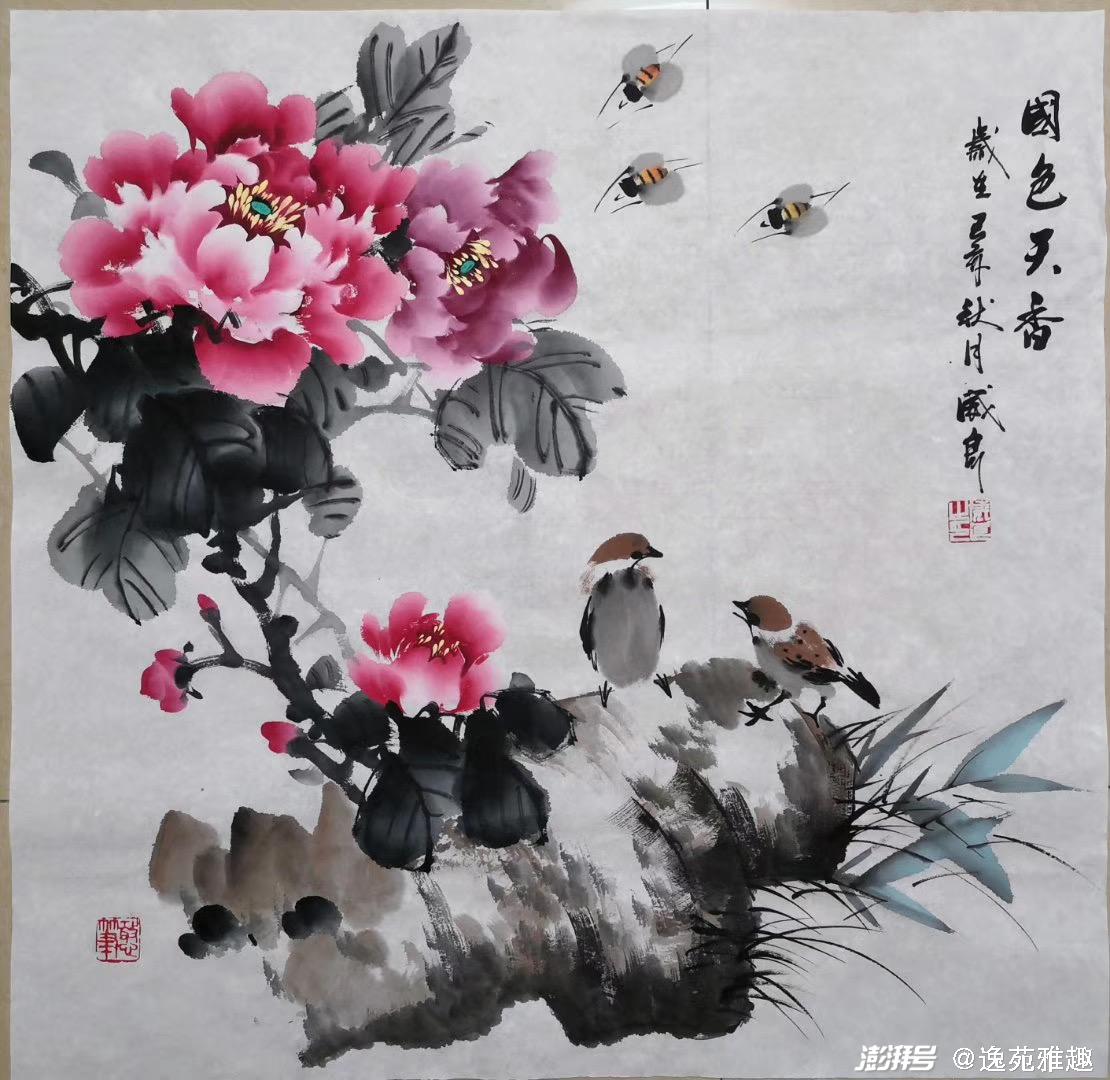 张威良水墨画:牡丹娇艳,花鸟灵动,尽显绘画艺术之美 张威良水墨画:牡丹娇艳,花鸟灵动,尽显绘画艺术之美