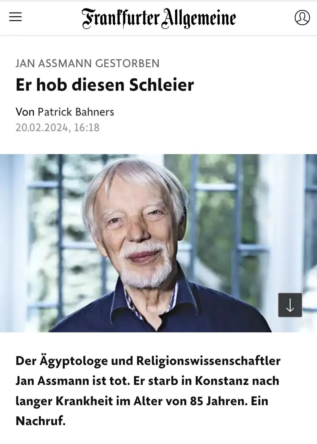 "文化记忆"理论奠基人扬·阿斯曼逝世_澎湃号·湃客_澎湃新闻-the