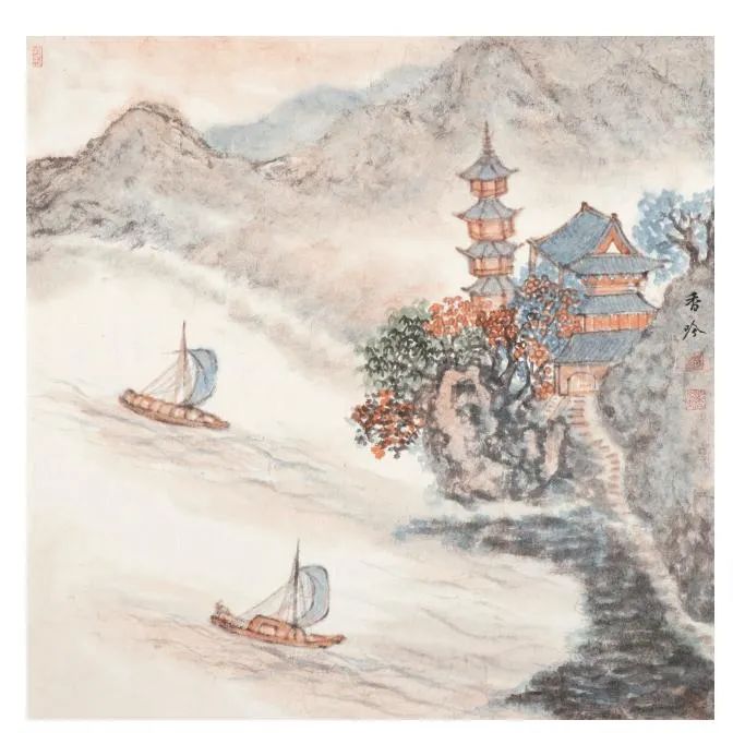 《山水图》 李国传《花团锦簇》 陈健《好风带香》 冯祥云《香中别有