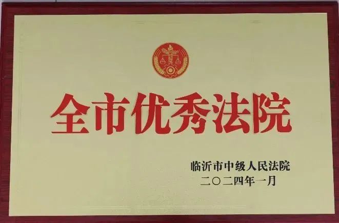喜报【2024-第7期】|沂水法院荣获"全市优秀法院"