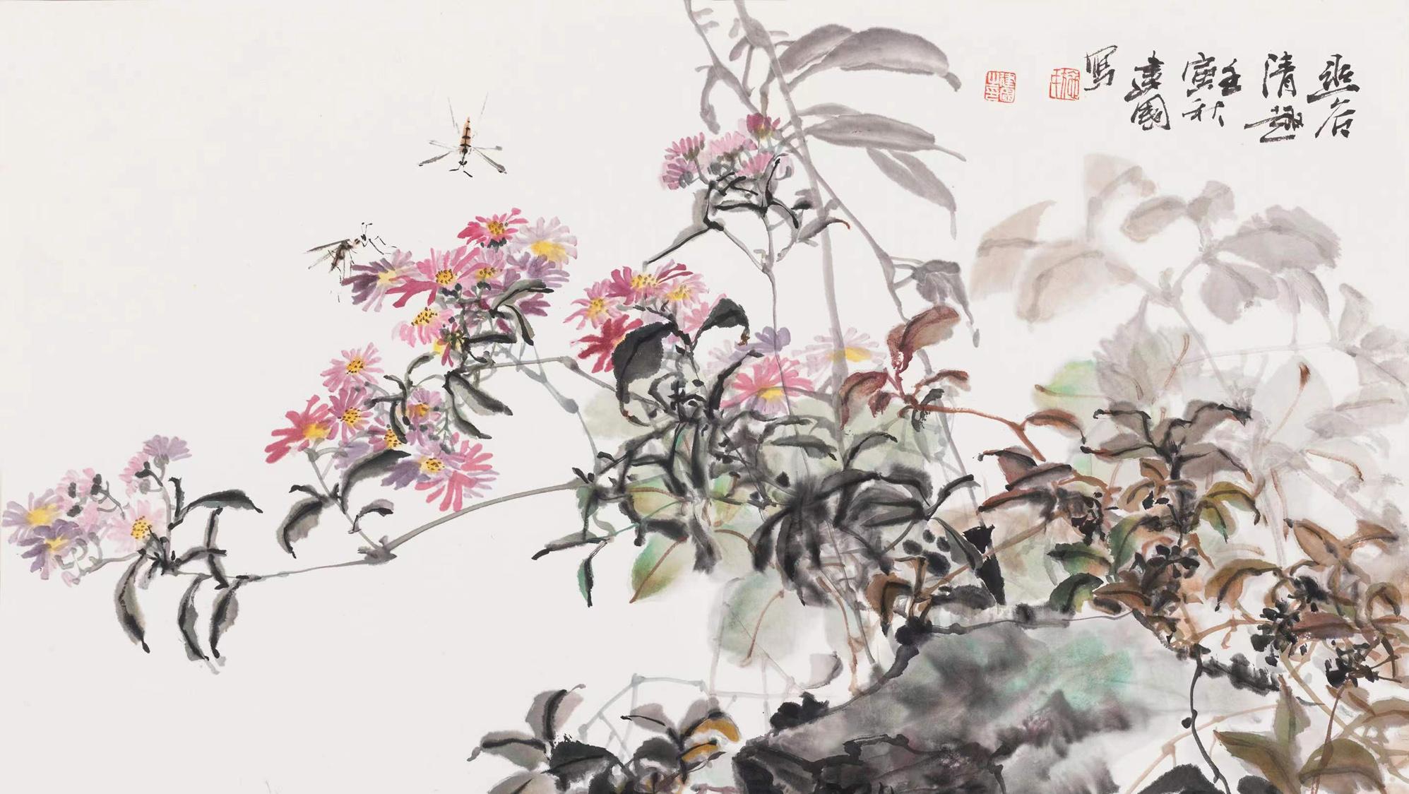 施建国花鸟画：笔墨生辉，情感流淌，自然之美跃然纸上
