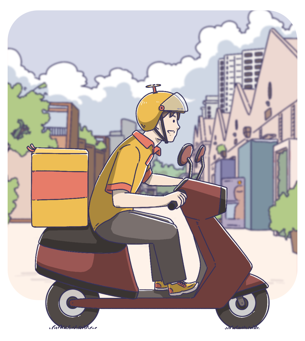 大学生假期兼职送外卖,送餐途中被公交司机撞伤