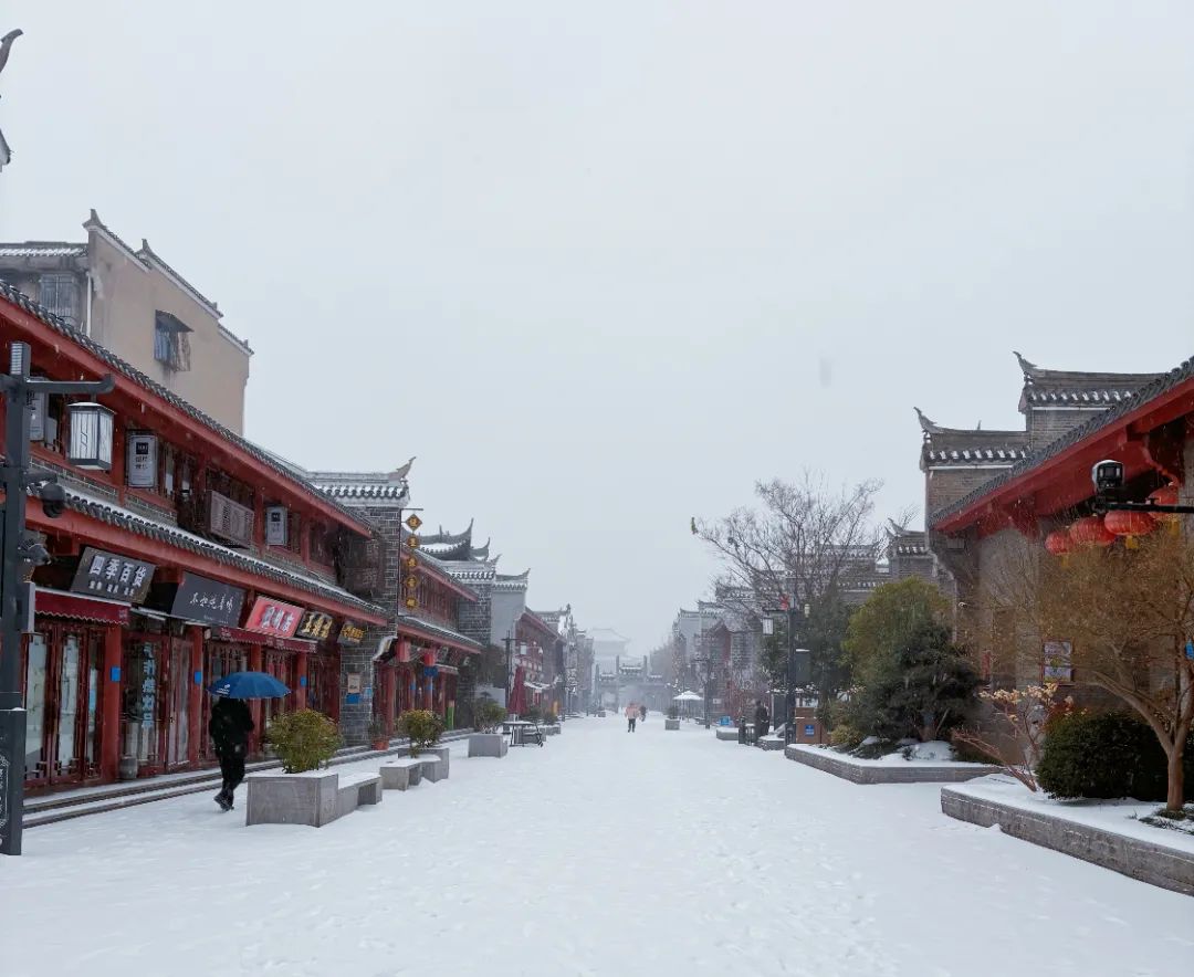 襄阳唐城雪景图片
