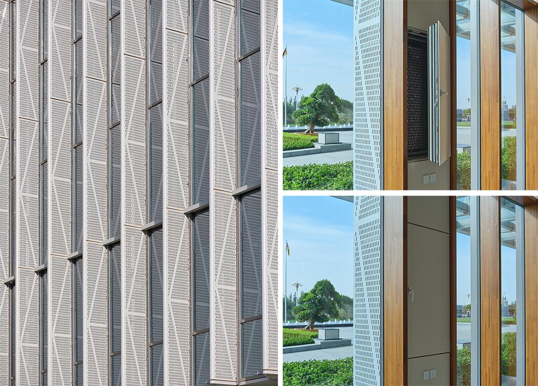 主楼幕墙系统均采用建设单位自主研发的拥有多项专利和技术成果证书的