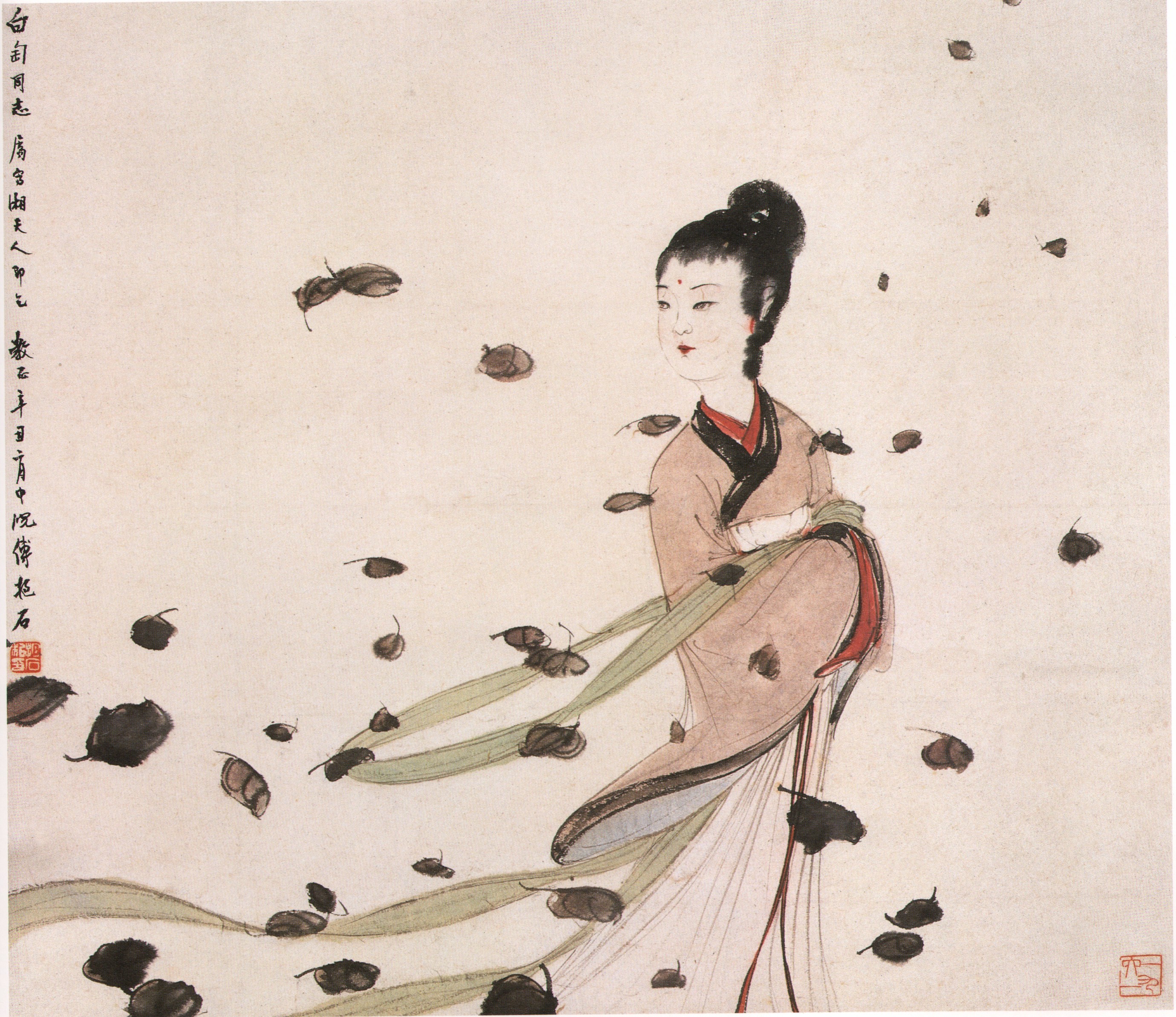 赵启斌|傅抱石《湘夫人图》鉴析_澎湃号·媒体_澎湃新闻-the paper