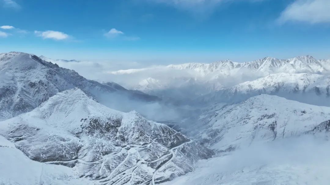 赞美祁连山雪景图片