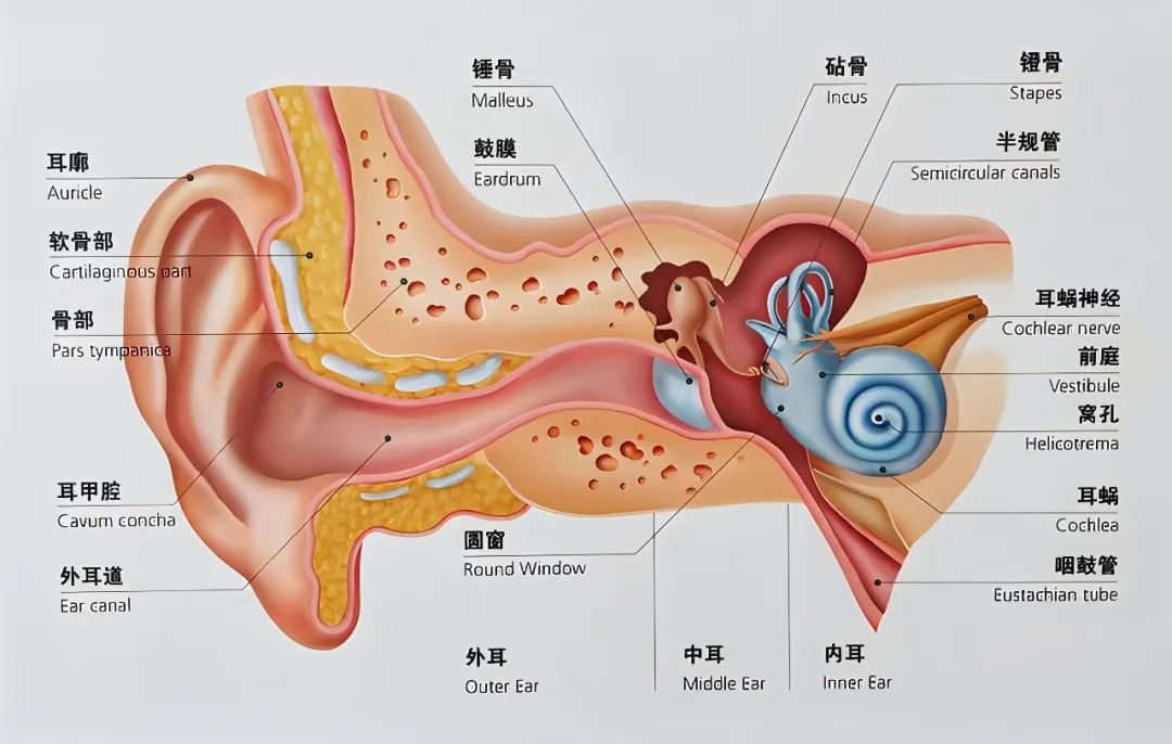 耳朵结构图及耳屎位置图片