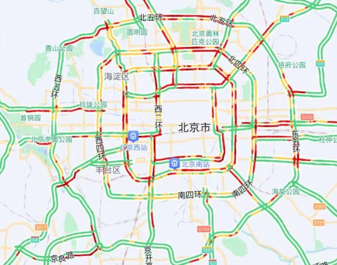 清華附中,十一學校,101中學,文匯中學等學校周邊7:20至7:50交通壓力大