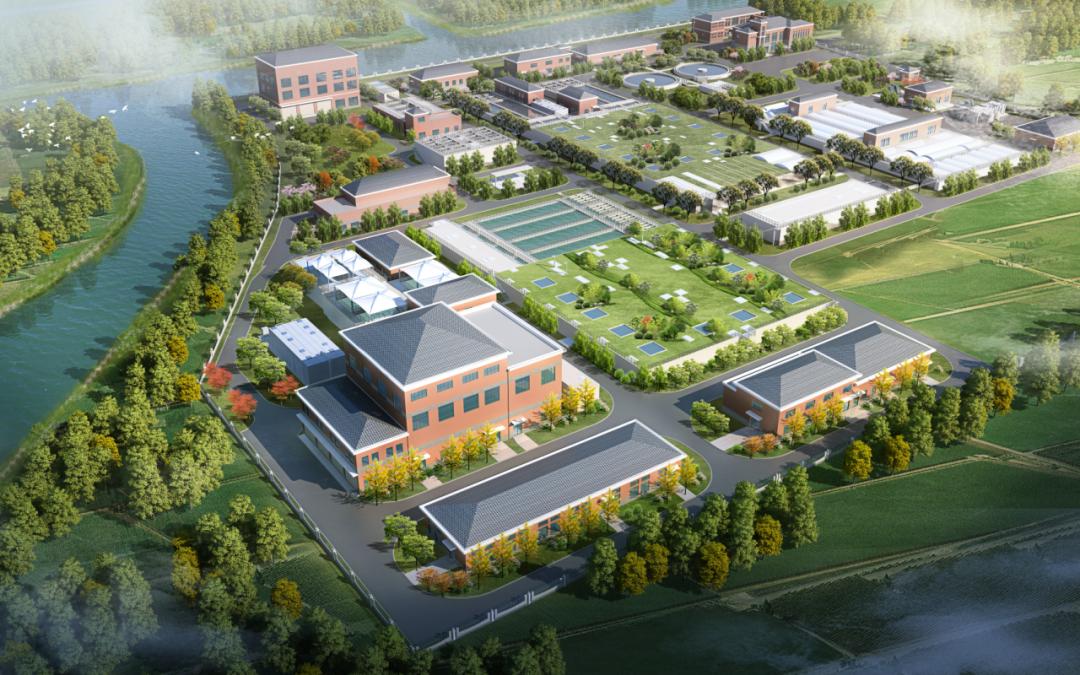 水质净化厂三期工程效果图金山区枫泾水质净化厂三期工程东至响水港