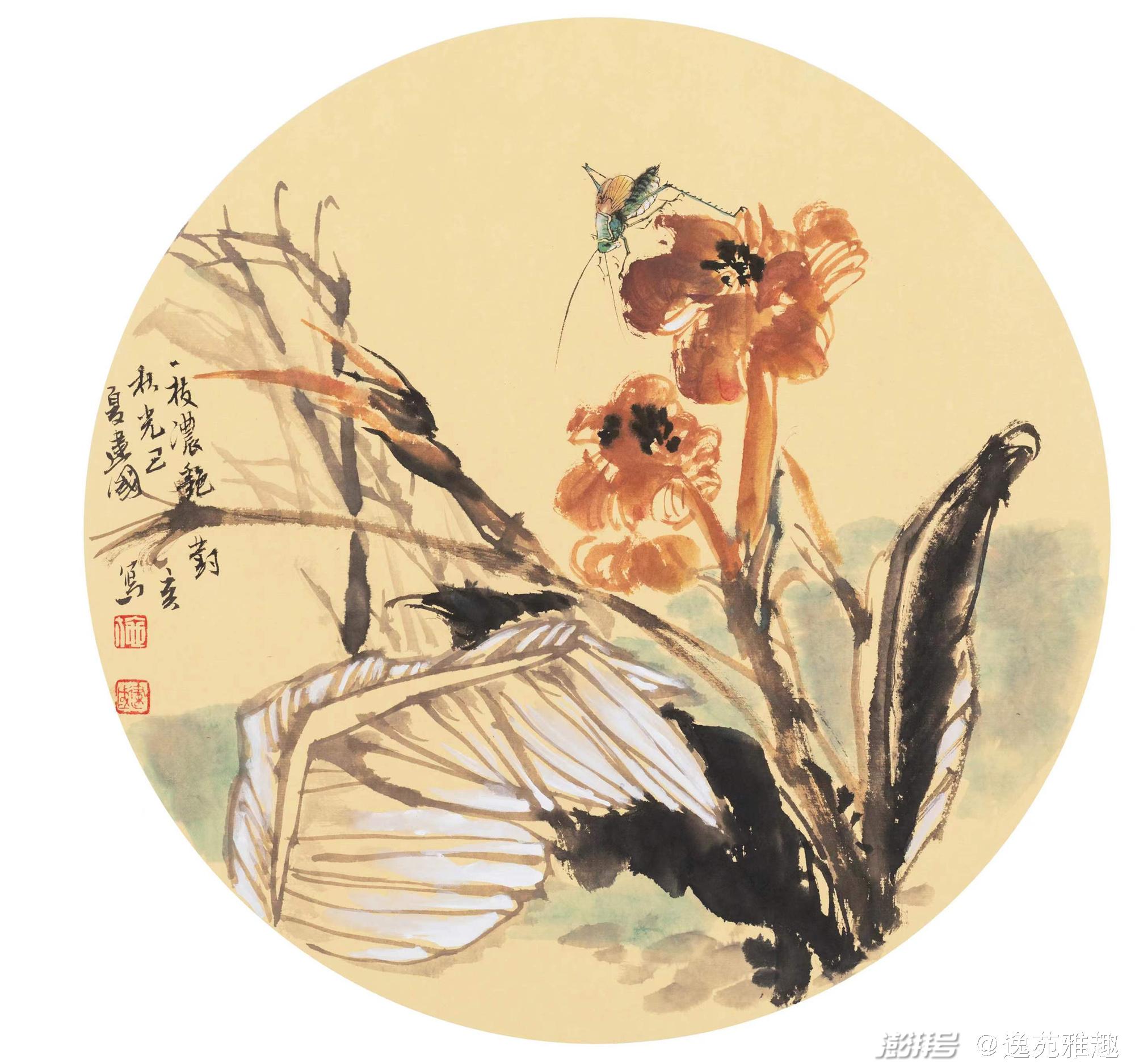 施建国花鸟小品,诗意画韵,唯美舒心