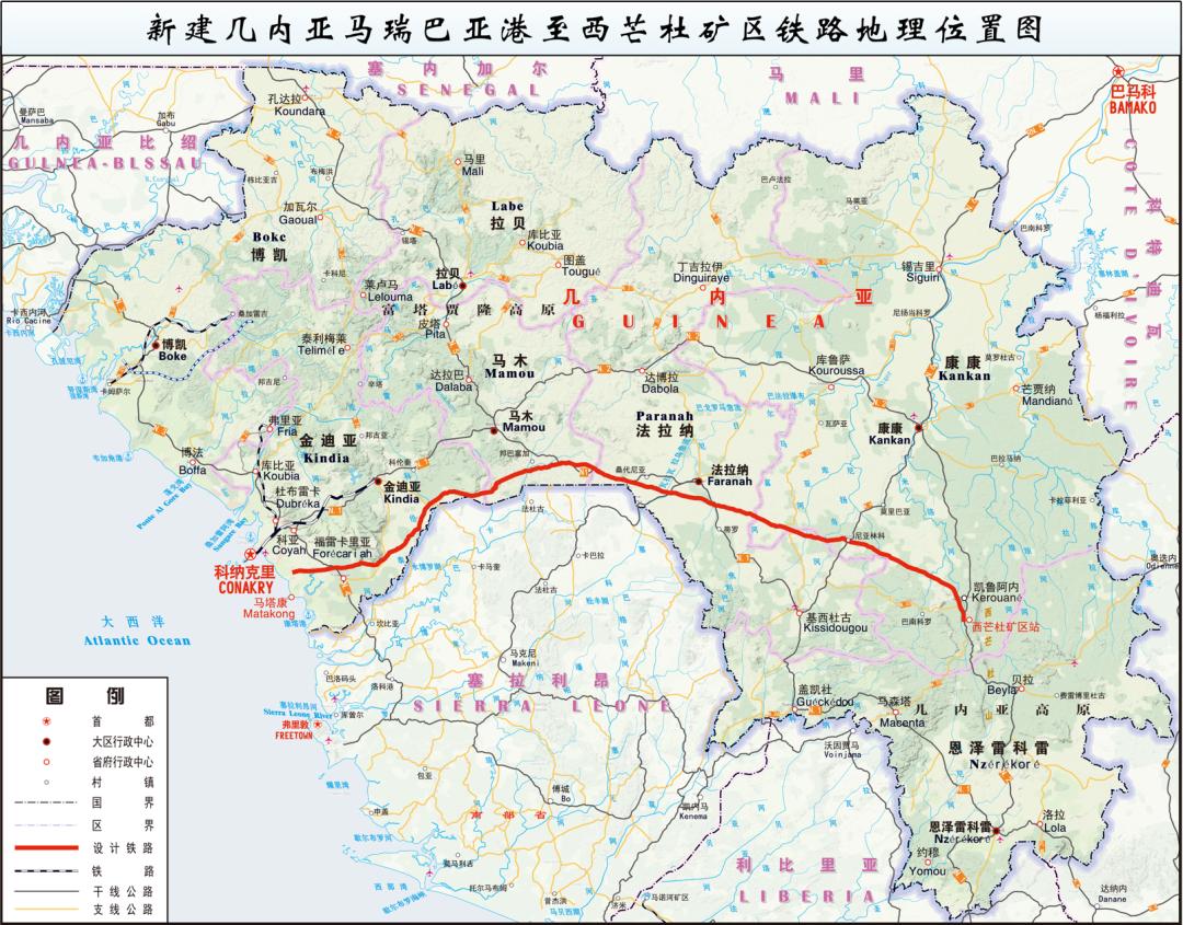 ctg铁路是赢联盟西芒杜矿区开采运输的配套工程,是几内亚铁矿资源出口