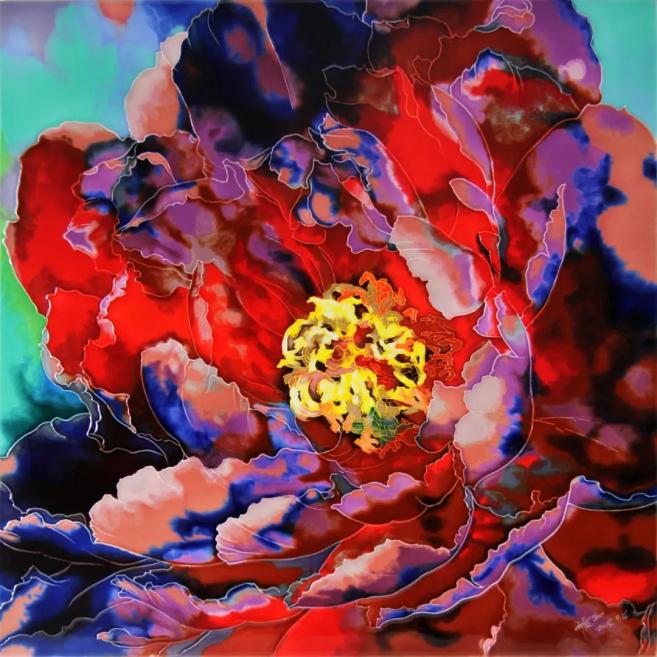 幅幅三彩釉画作品,一件件文创礼物,或山水长卷,或人物肖像,或花鸟鱼虫