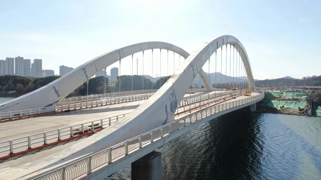 梅苑南路跨秦淮新河大桥工程02滨江大道雨花段是南京市高快速路系统中