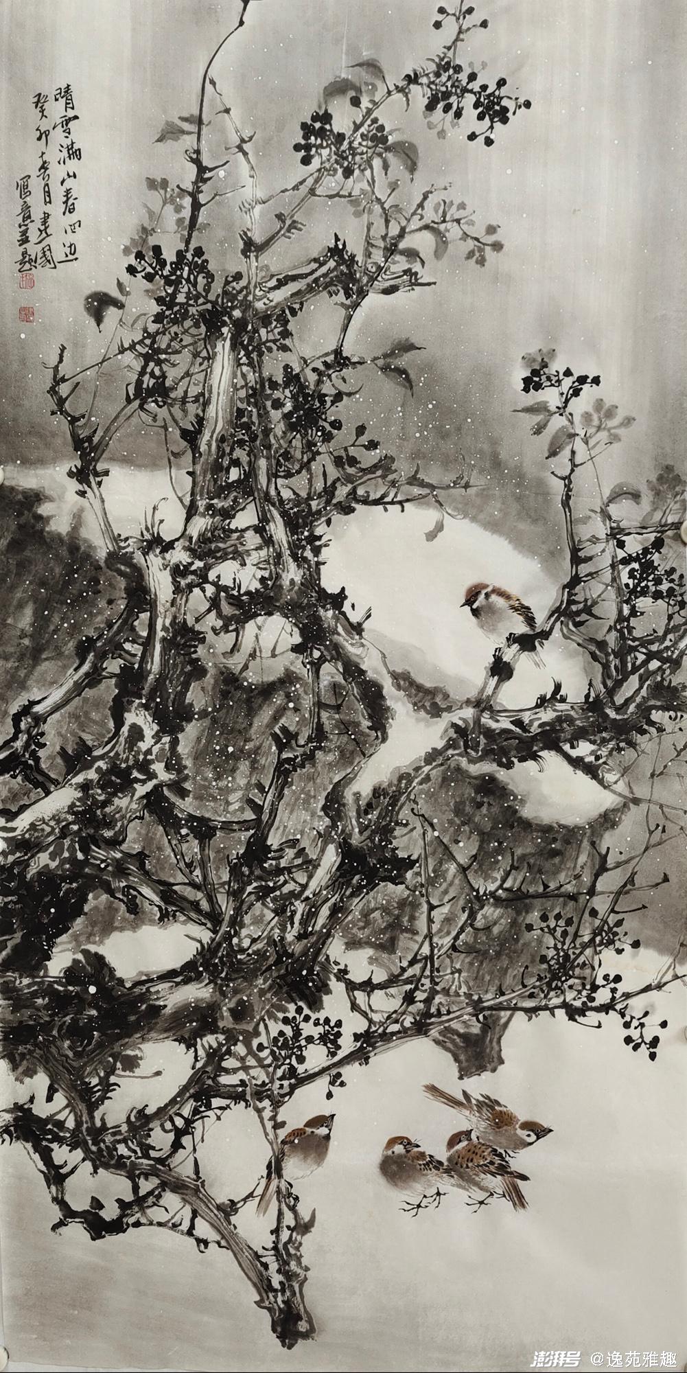 施建国画作之美:四季流转入画,水墨诗意醉心_澎湃号·湃客_澎湃新闻-The Paper