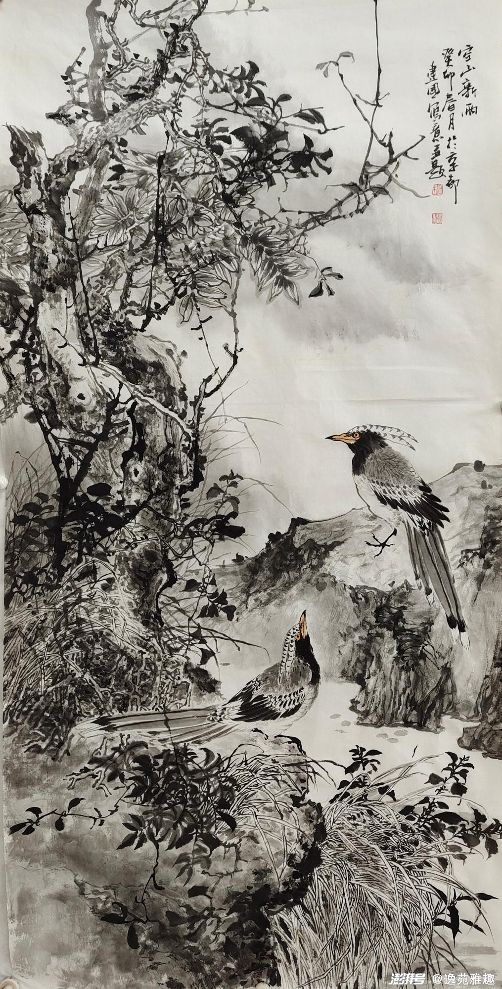 施建国画作之美:四季流转入画,水墨诗意醉心_澎湃号·湃客_澎湃新闻-The Paper
