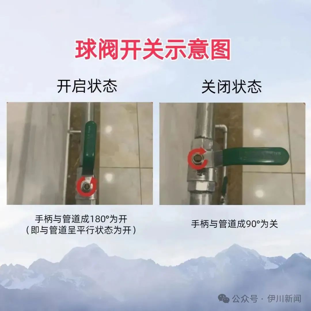 暖气一字阀门开关技巧图片