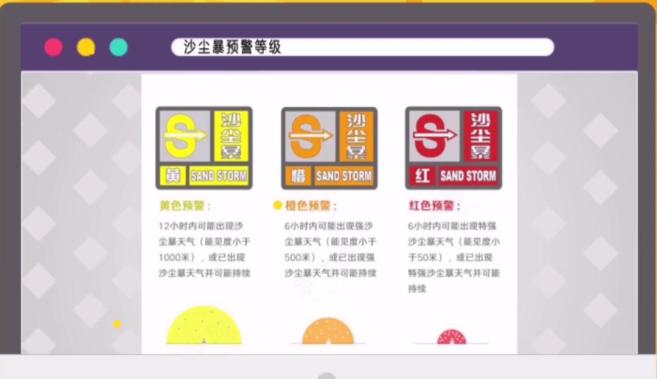 收到沙尘暴预警信息时,应尽量减少外出,如有需要必须开车外出,减速慢