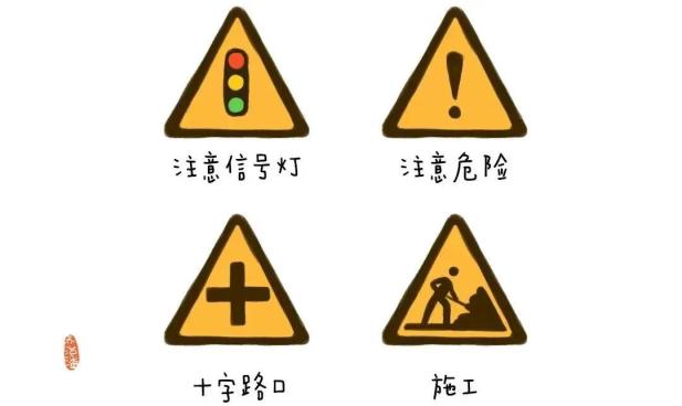 交通标志三种颜色图片