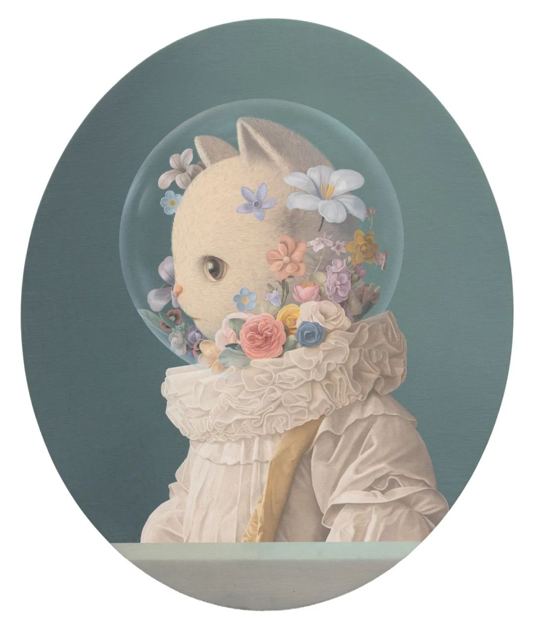 其灵感源自17世纪流行于荷兰的虚空派静物画传统,花卉通常意味着韶华