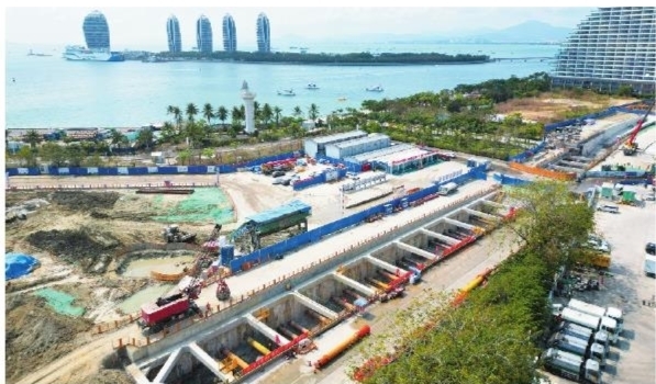 三亚首个水下隧道工程建设蹄疾步稳