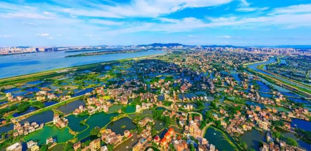 广东省"百千万工程"典型村双桥村俯瞰图鹤山市委组织部相关负责人表示