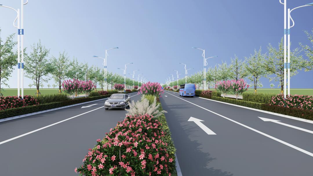 效果图值得一提的是,在此次枫美路(泾标路——朱枫公路)道路改扩建