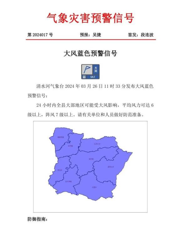 刚刚,清水河气象台发布大风蓝色预警!局部地区可能有沙尘暴!