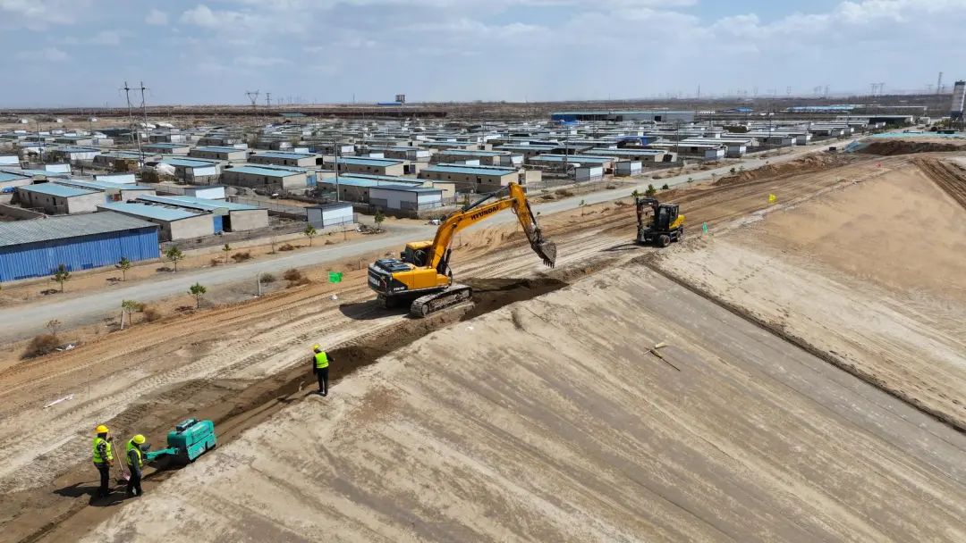 组图古浪县永黄灌区产业发展水源保障暨置换工程建设正酣