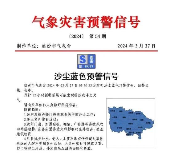 【天气预警】大风,沙尘蓝色预警,安全出行需注意~_澎湃号·政务_澎湃