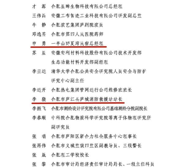 公示庐江2人入选候选人名单