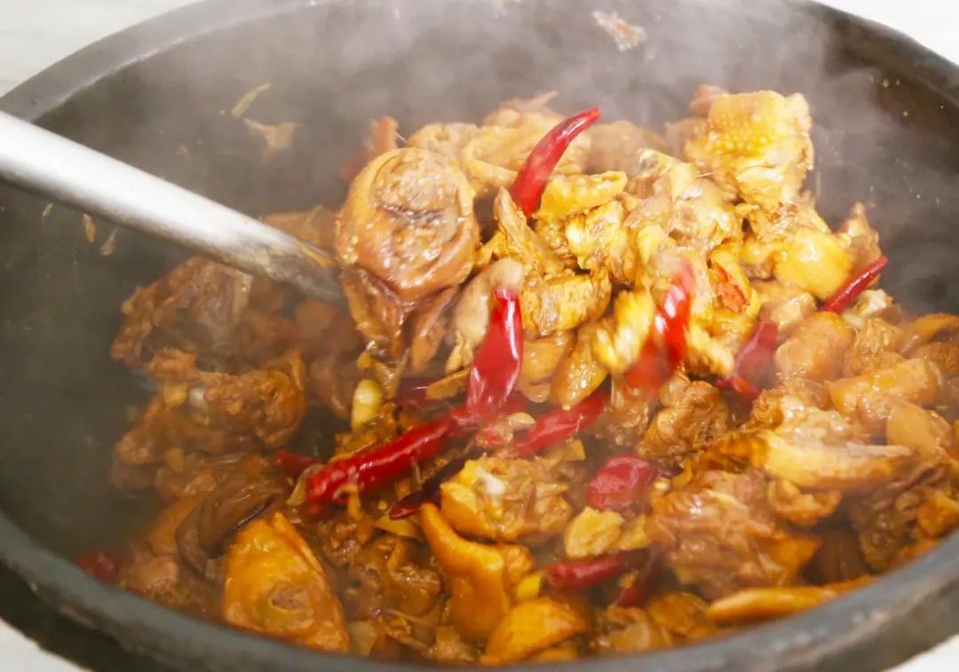 古浪美食古丰麻湾爆炒土鸡