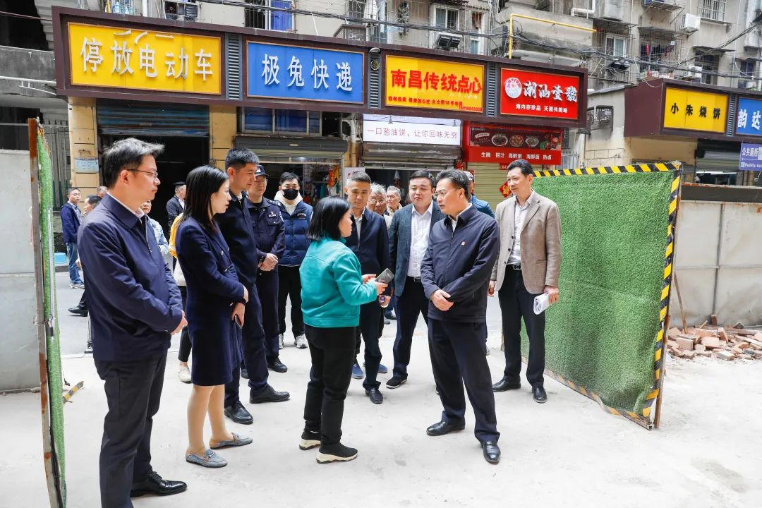 高辉红实地调研督导大士院提升改造和配合滕王阁景区"三还"及北扩工程