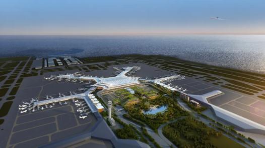 ▼福建厦门翔安机场航站楼中城规划充分发挥文旅策划专业特长,承担的