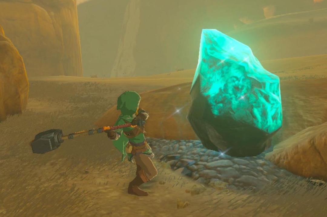 图10 《塞尔达传说》中的夜光石(上)和现实中的萤石(下)后者在现实