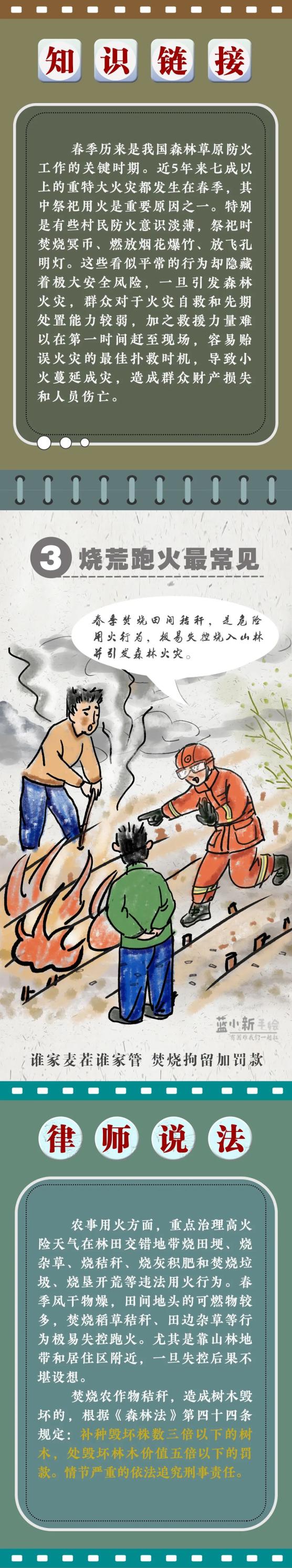 森林防火你我同行丨森林防火宣传漫画来了
