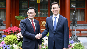 韩正会见新加坡副总理兼经济政策统筹部长王瑞杰