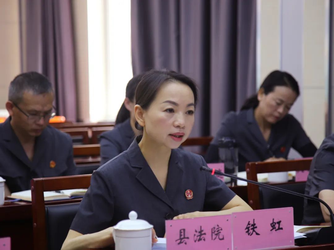 座谈会上,巍山法院党组书记,院长铁虹就巍山法院未成年人案件审理工作
