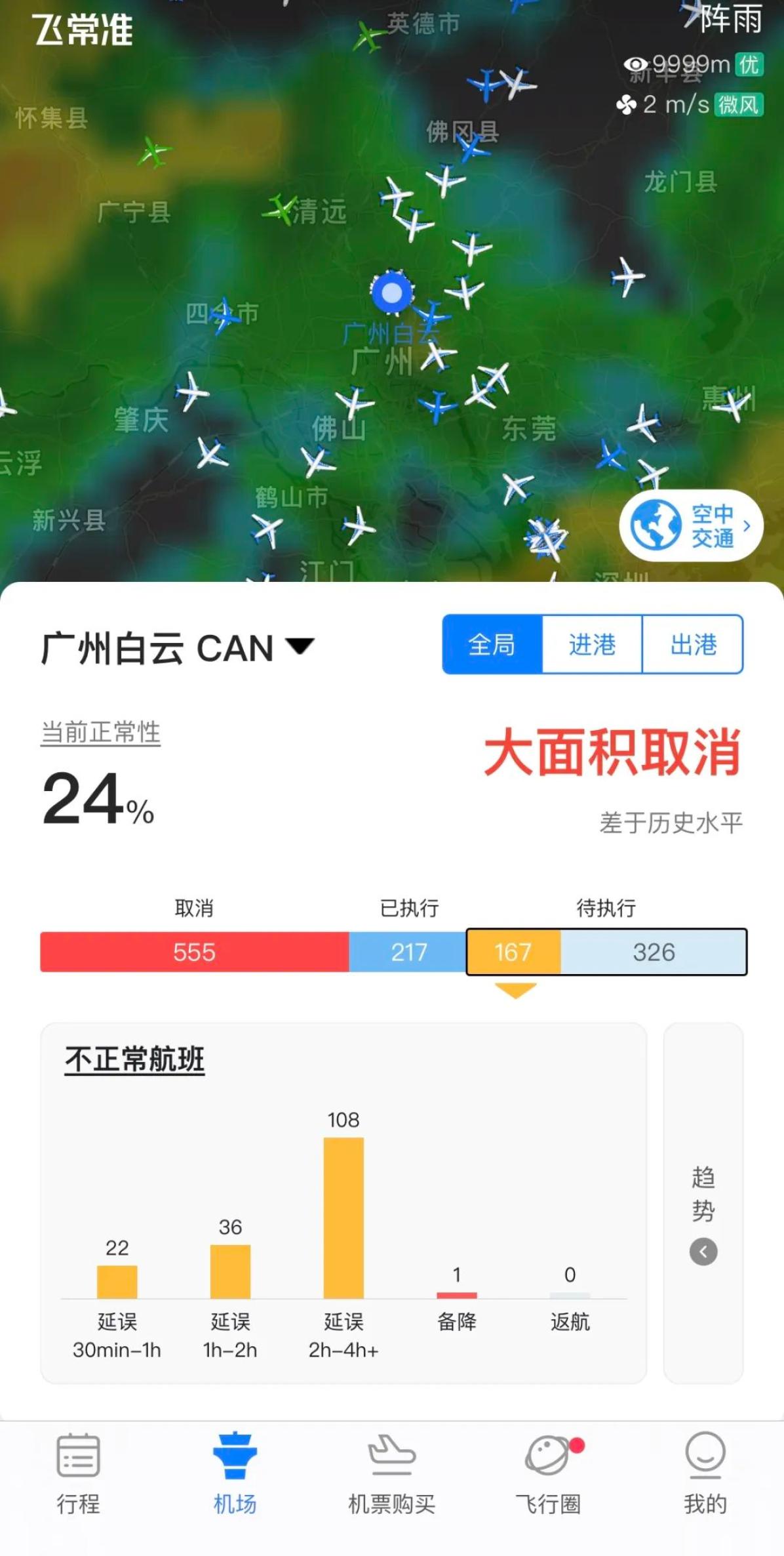 注意！成都多个航班取消！明天可能仍有影响
